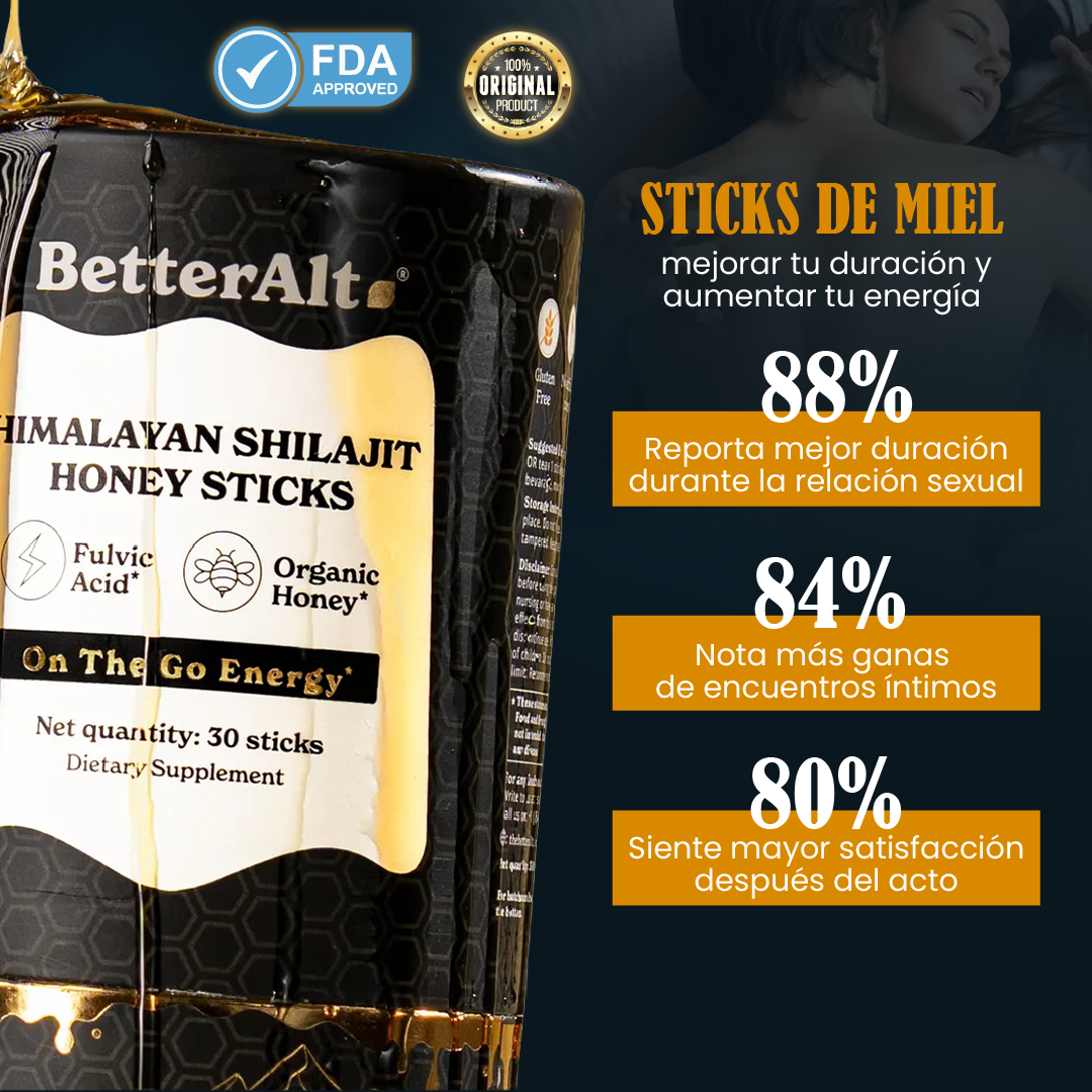 Himalayan shilajit . Palitos de miel, para hombres
