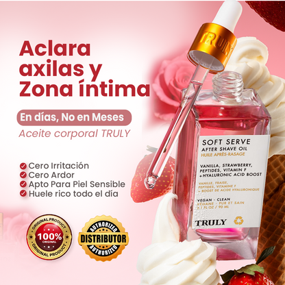 Aceite Truly | aclara  zona íntima y axilas