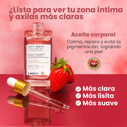 Aceite Truly | aclara  zona íntima y axilas