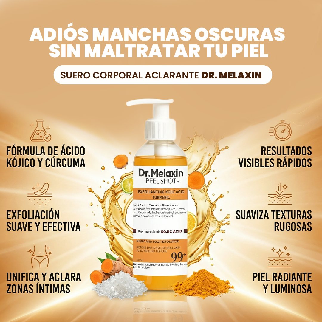 Dr, Melaxin, aclara manchas zona v y axilas