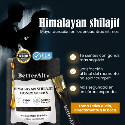 Himalayan shilajit . Palitos de miel, para hombres