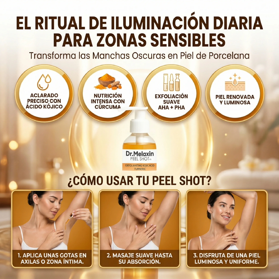 Dr, Melaxin, aclara manchas zona v y axilas