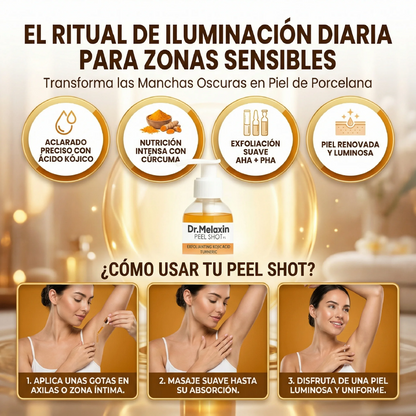 Dr, Melaxin, aclara manchas zona v y axilas