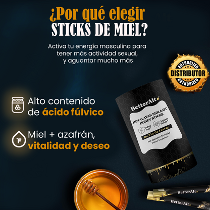 Himalayan shilajit . Palitos de miel, para hombres