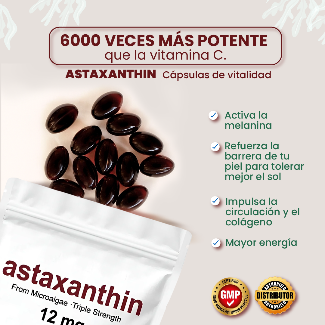 ASTAXANTHIN . Antioxidante-rejuvenecimiento y energía