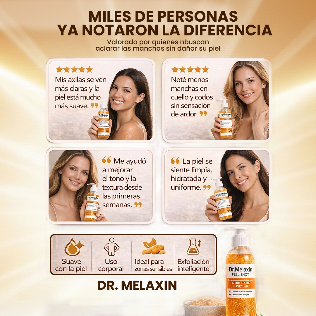 Dr, Melaxin, aclara manchas zona v y axilas